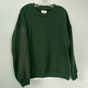 Aerie knit sleeve crewneck sweatshirt
